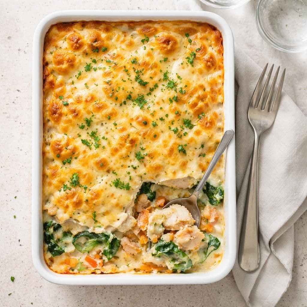 Seilasagne med spinat og gulrot