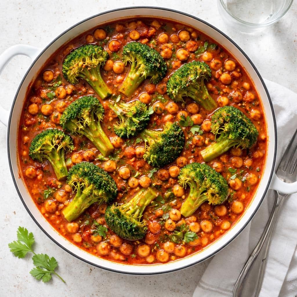 Kikertgryte med brokkoli og spidskommen