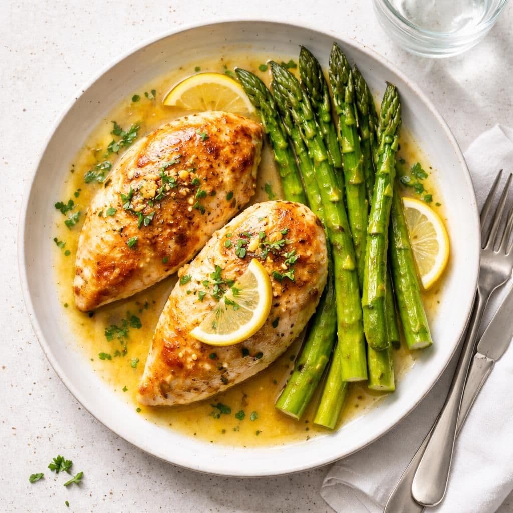 Kyllingfilet med asparges og smørsaus – middag fra Meny uke 21