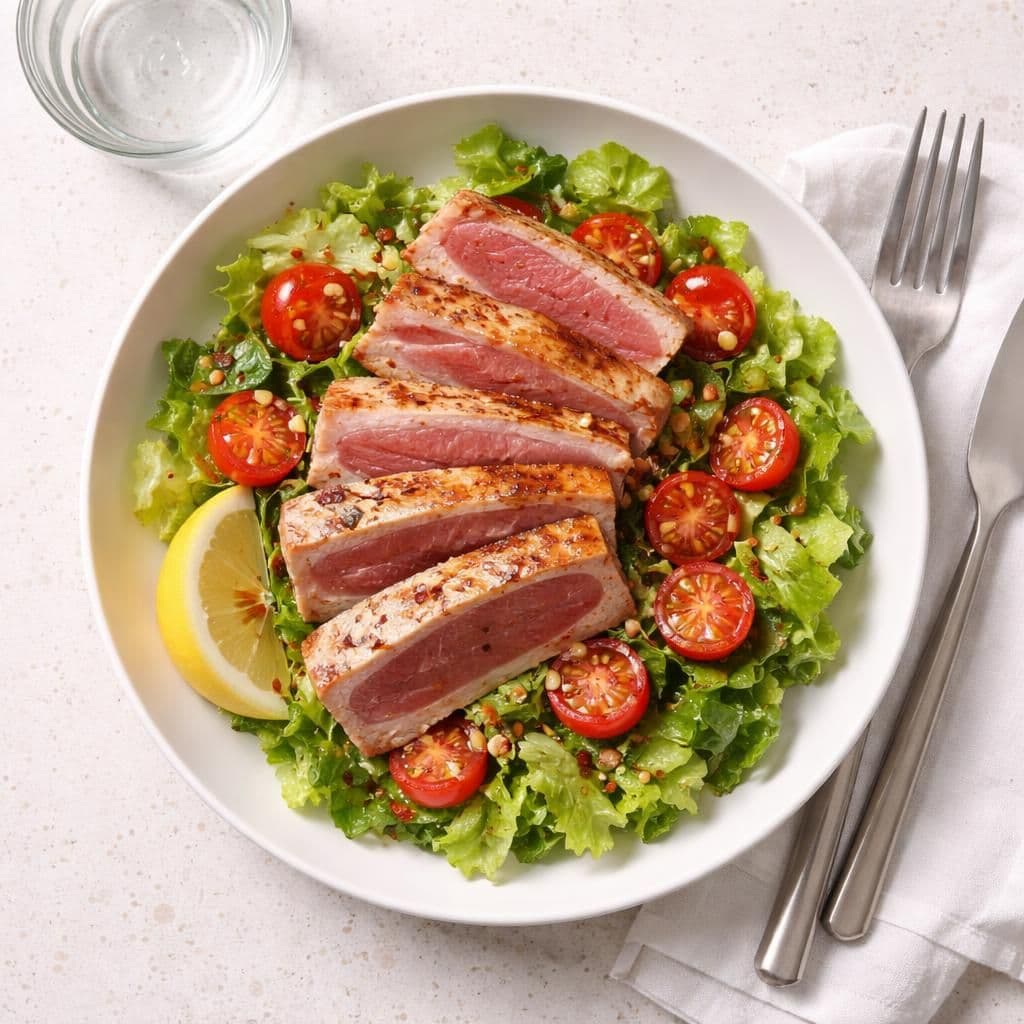 Tunfisk med piccolo-tomater og crispisalat – middag fra Coop Prix uke 21