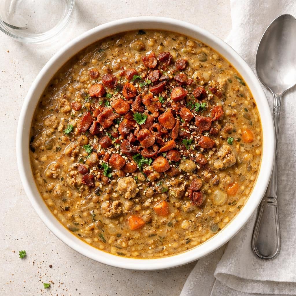 Linsesuppe med svinekjøttdeig og spekeskinke – middag fra Joker uke 21