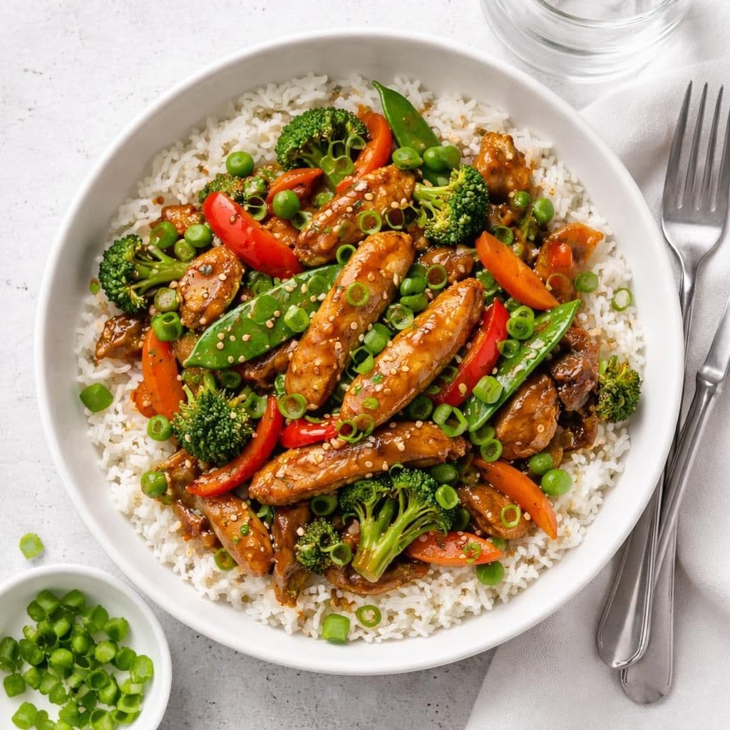 Kyllingfilet wok med basmatiris og fryste erter – middag fra Joker uke 21