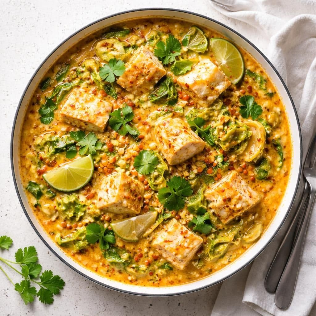 Sei i gryte med kokos, linser og sommerkål – middag fra Meny uke 21