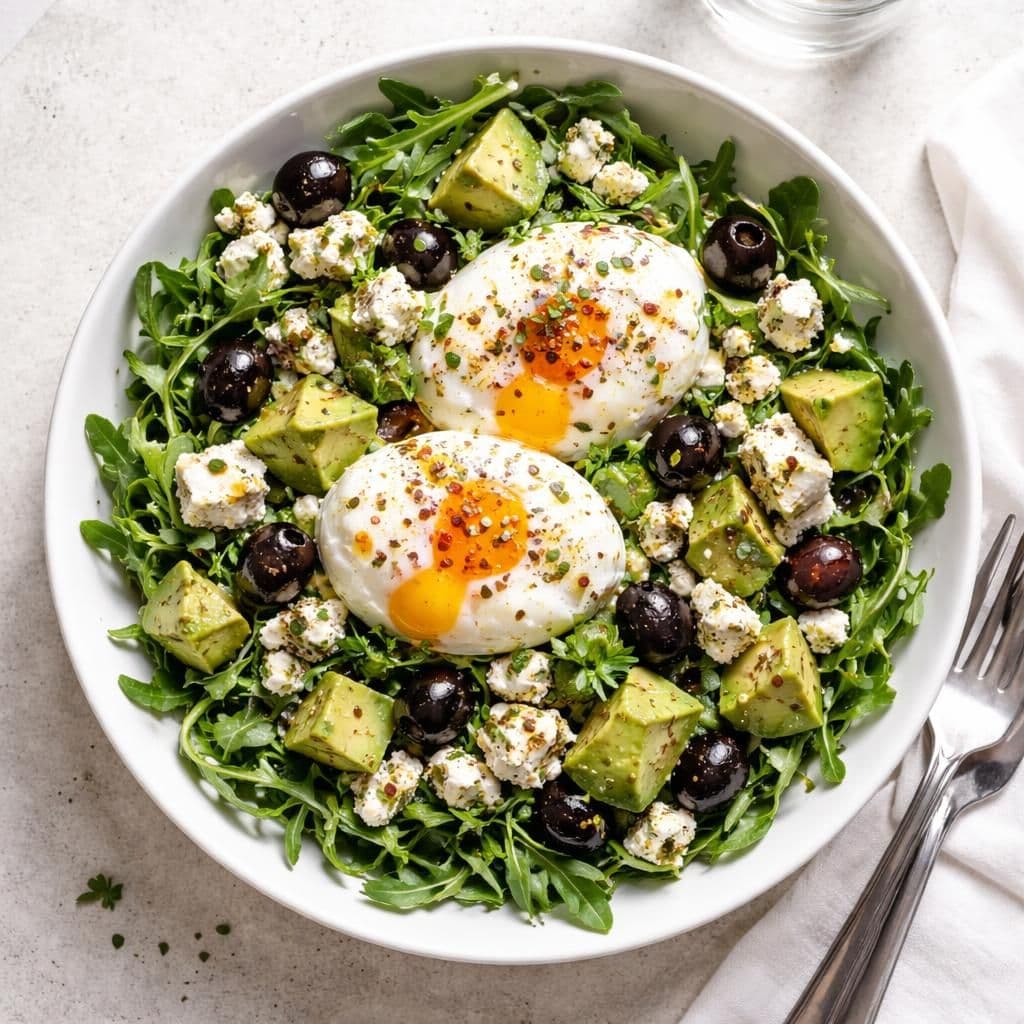 Avokado og egg salat med salatost og oliven – middag fra Bunnpris uke 21