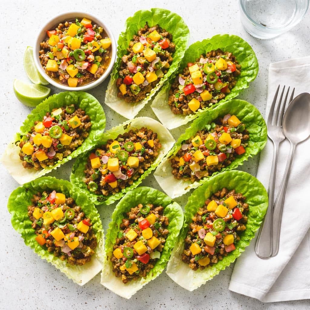 Oksekjøttdeig-tacoskåler med mango-salsa og crispisalat – middag fra Coop Prix uke 21