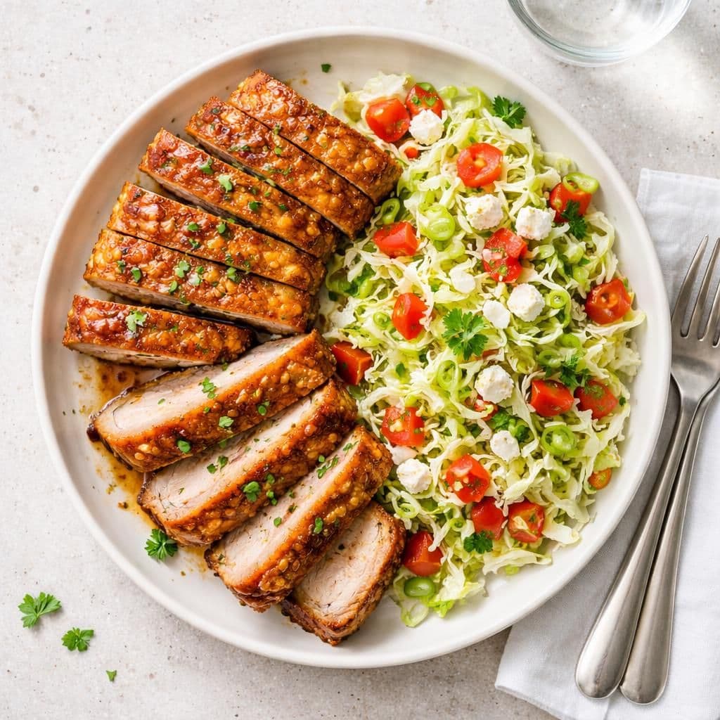 Grillribbe i ovn med nykålsalat og fetaost – middag fra Coop Extra uke 22
