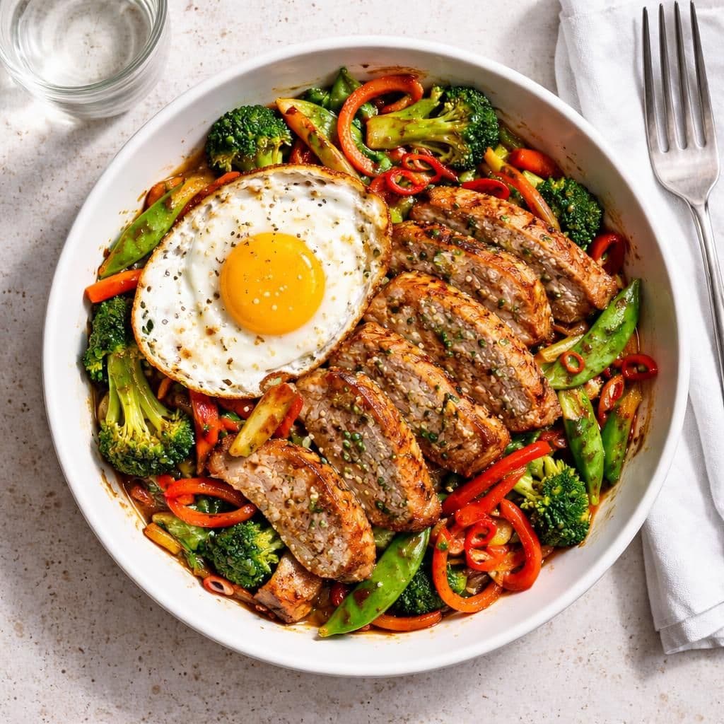 Ytrefilet av svin med wokgrønnsaker og egg – middag fra Rema 1000 uke 22