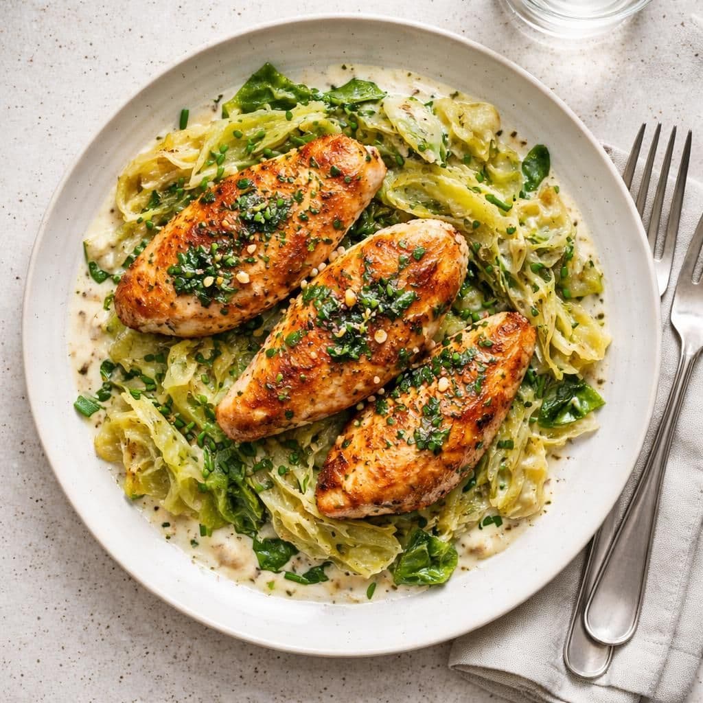 Kylling minuttfilet med sommerkål og hvitløkssaus – middag fra Meny uke 22