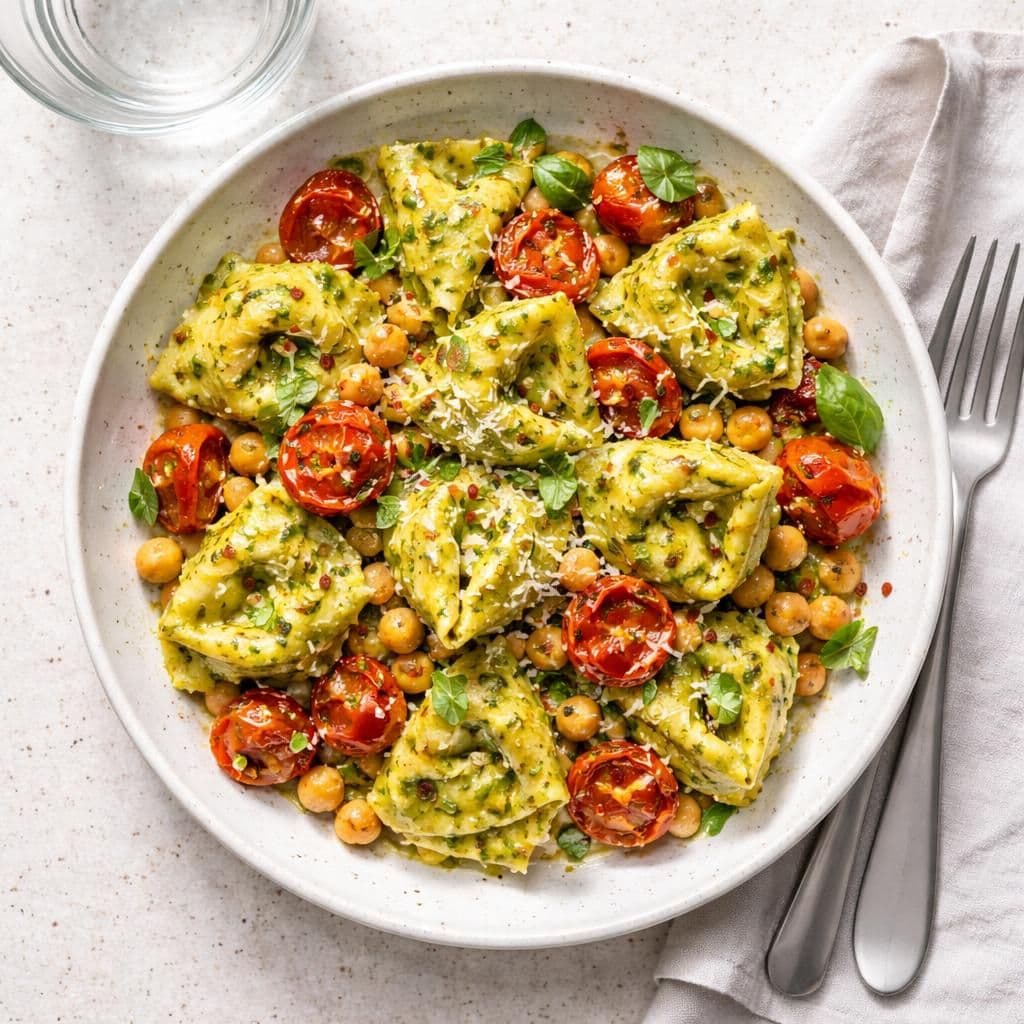 Tortelloni med pesto, kikerter og piccolo – middag fra Coop Prix uke 22