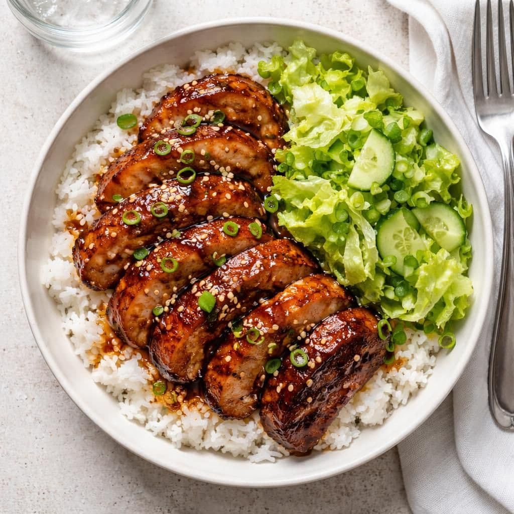 Svin indrefilet med koreansk BBQ-saus og ris