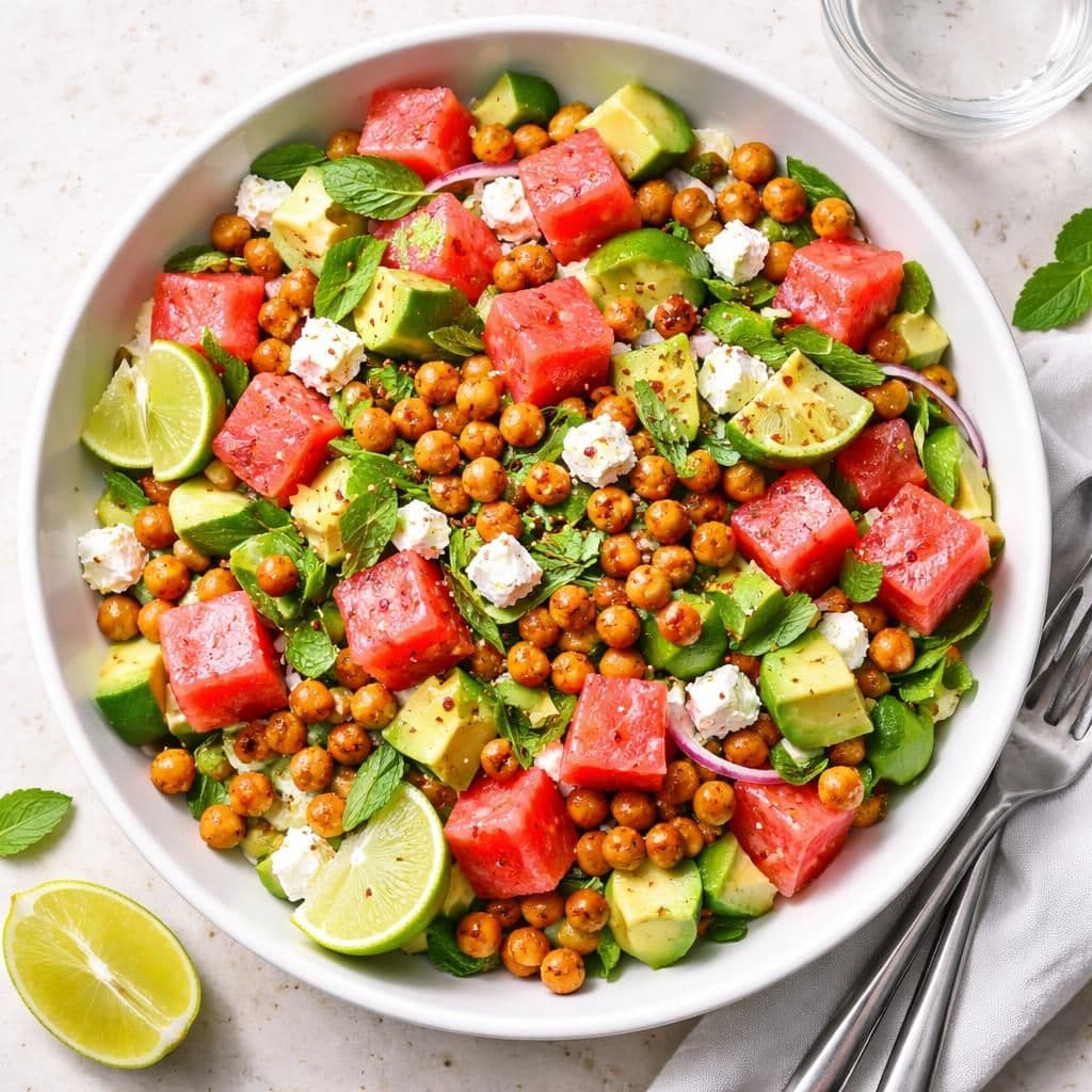 Kikertsalat med vannmelon, avokado og feta – middag fra Joker uke 24