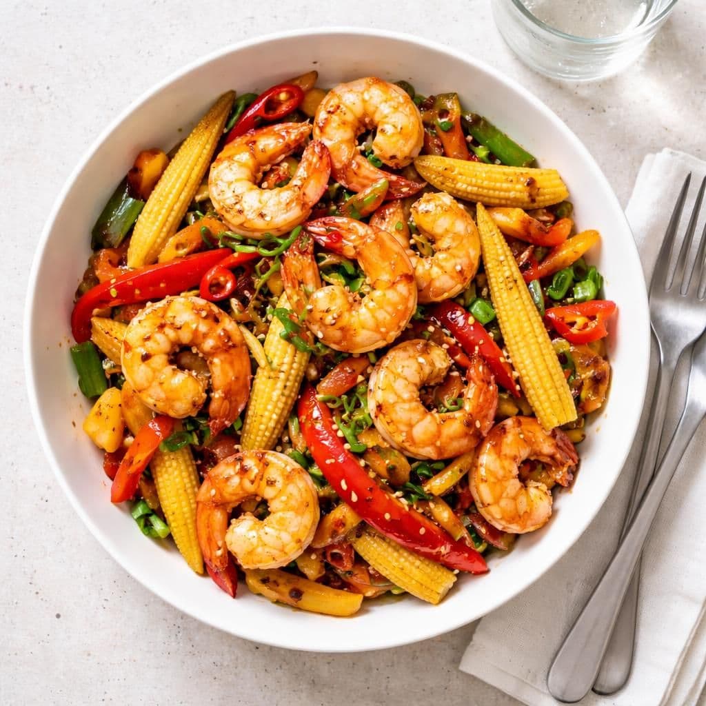 Argentinske reker wok med paprika og minimais – middag fra Rema 1000 uke 24