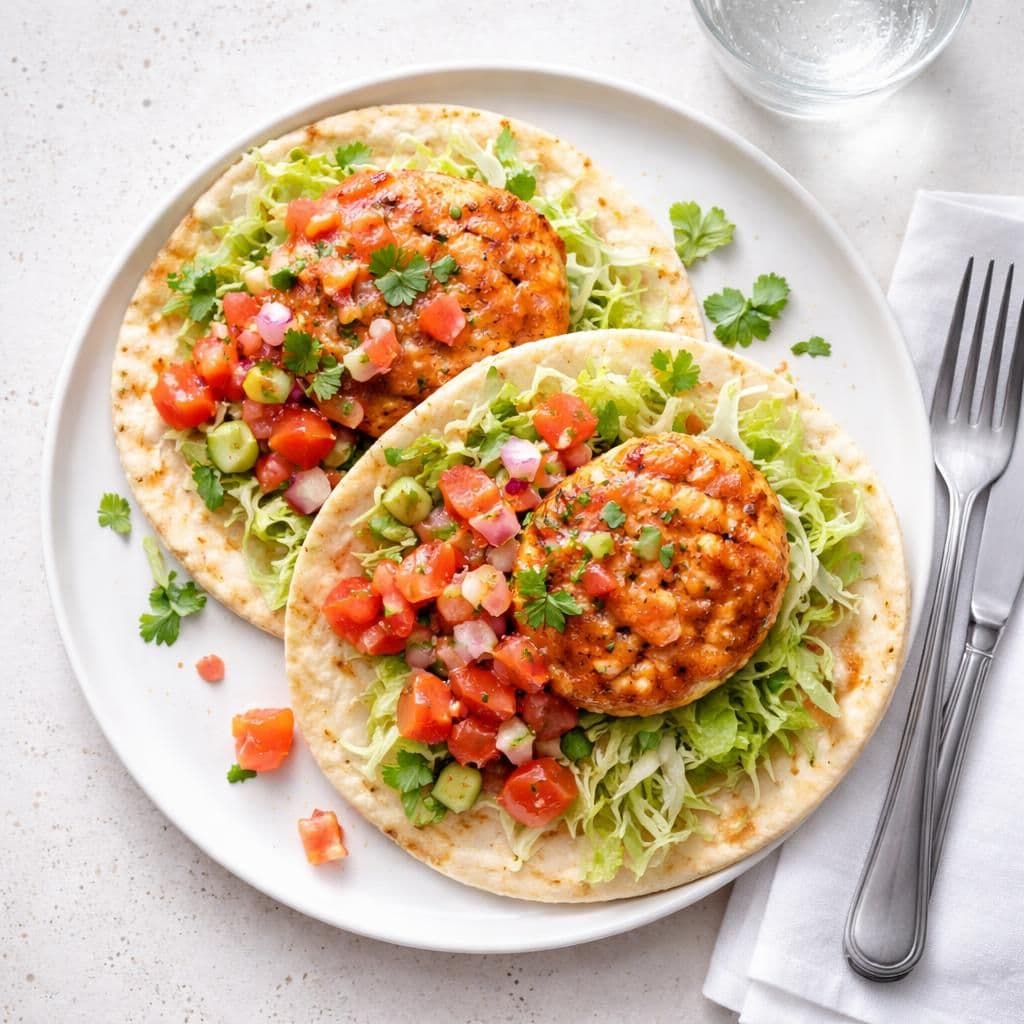Lakseburger med tomat og isbergsalat – middag fra Kiwi uke 24